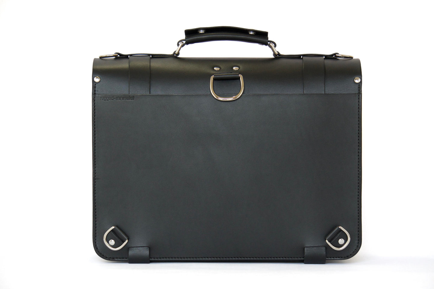 Back Of Black Briefcase - Rugged Minimalist