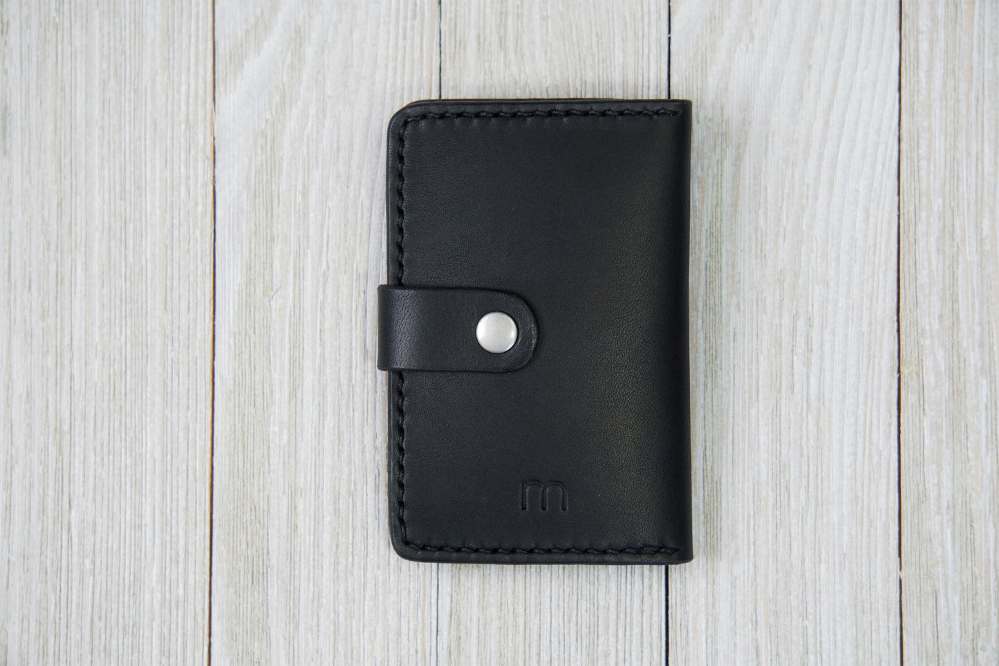 Black Business Card Wallet Back - Rugged Minimalist