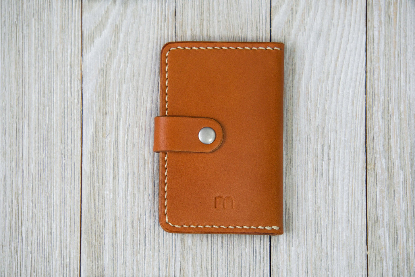 Tan Business Card Wallet Back - Rugged Minimalist