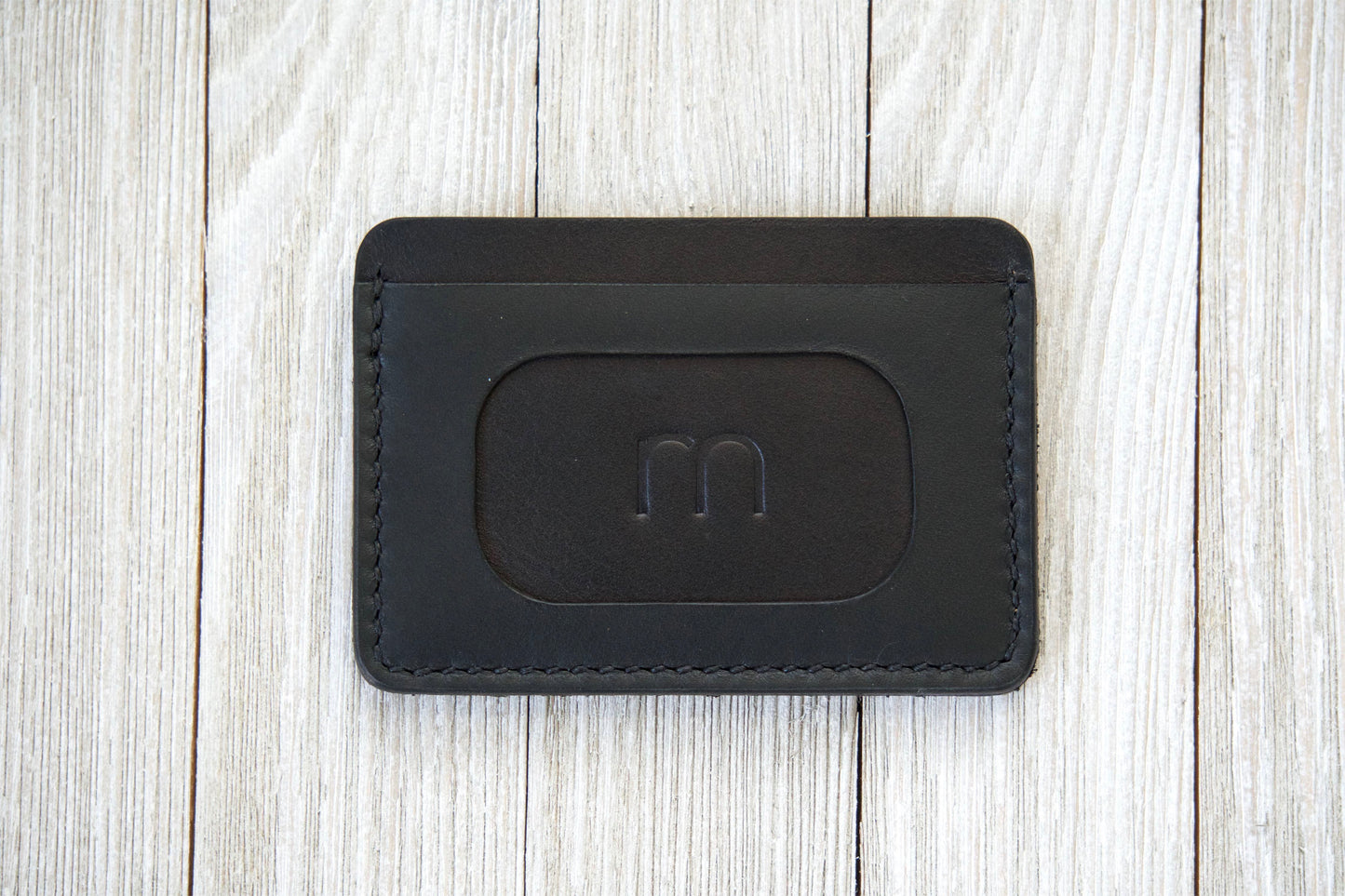 Black Front Pocket ID Wallet Back - Rugged Minimalist