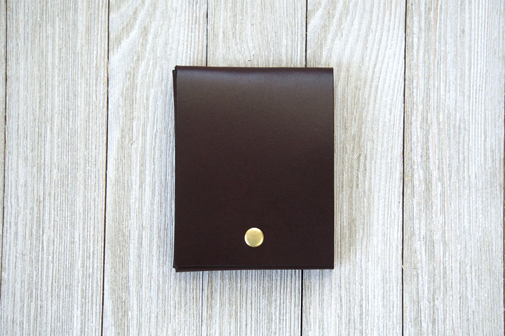 Chocolate Front Pocket Minimalist Wallet Front - Rugged Minimalist