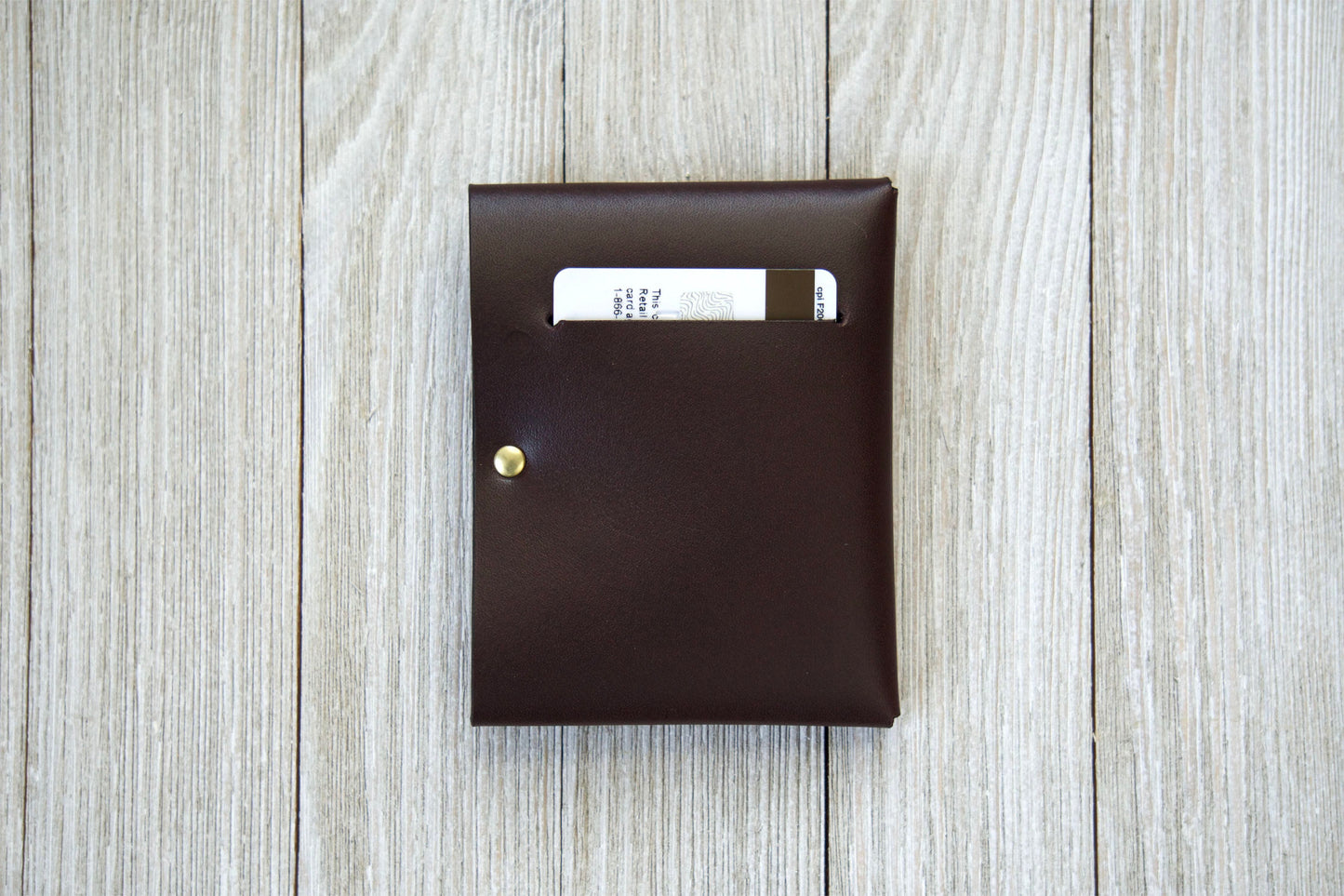 Chocolate Front Pocket Minimalist Wallet Back - Rugged Minimalist