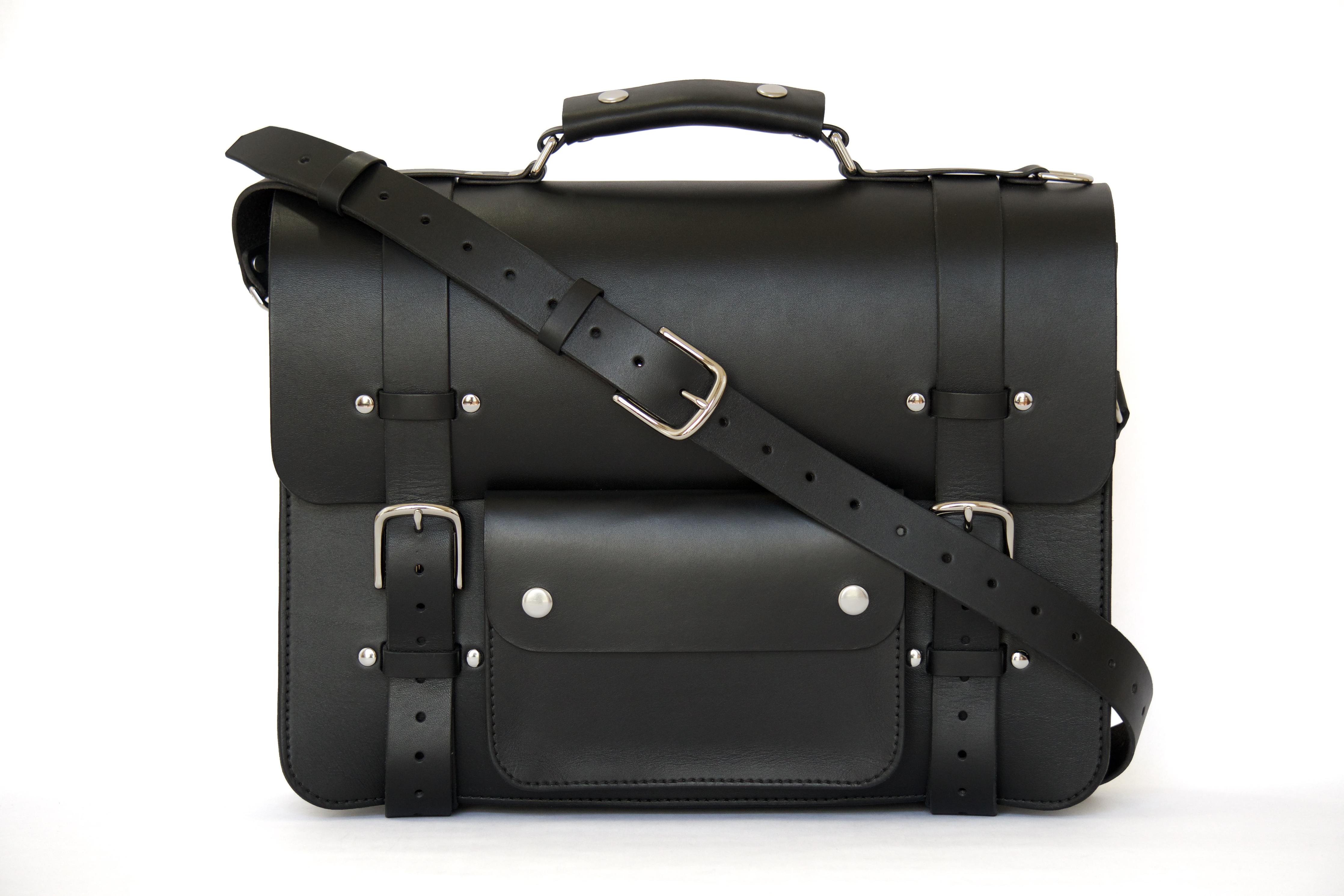 Small Rectangular Briefcases Briefcase In Black – Rugged Minimalist