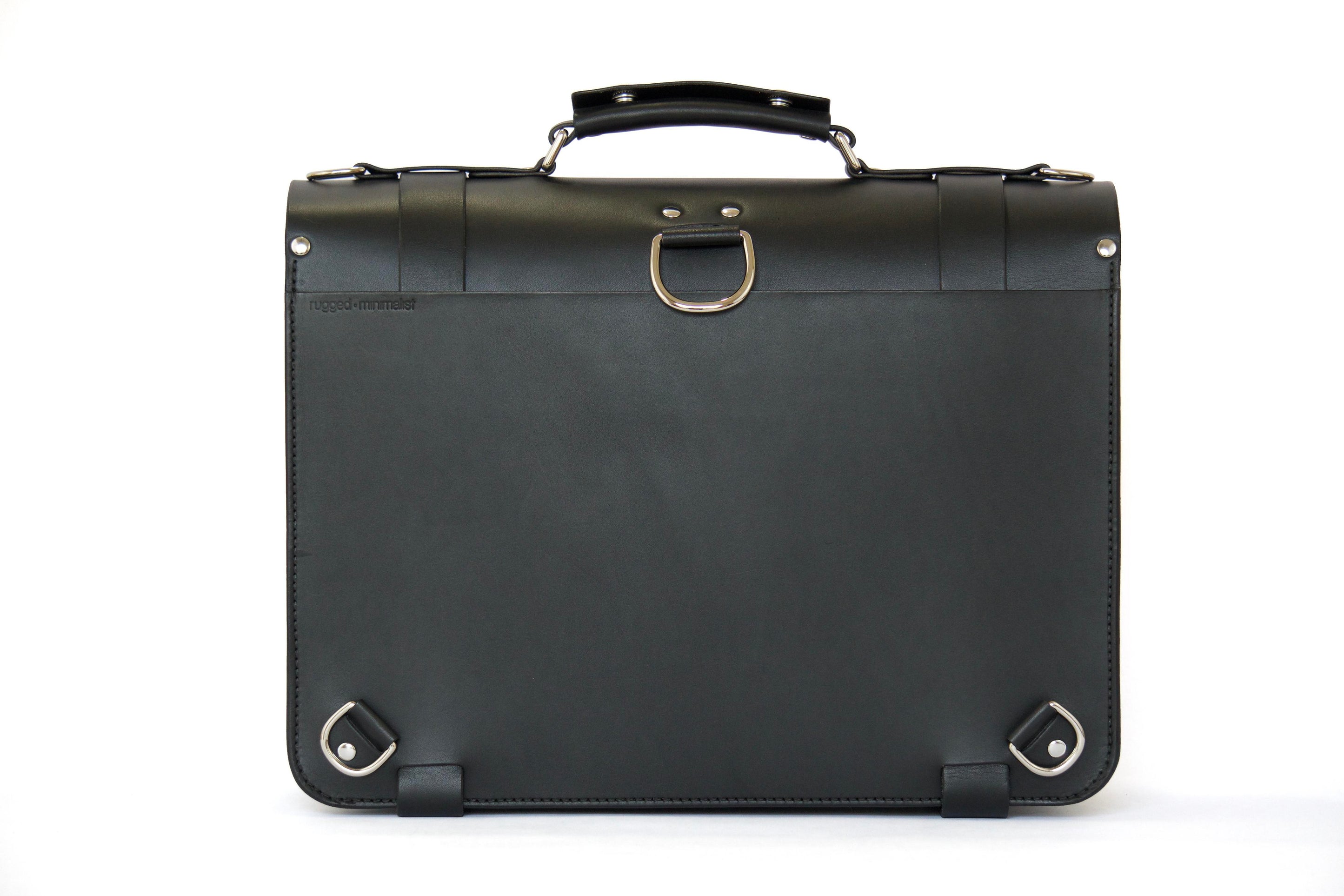 Small Rectangular Briefcases Briefcase In Black – Rugged Minimalist