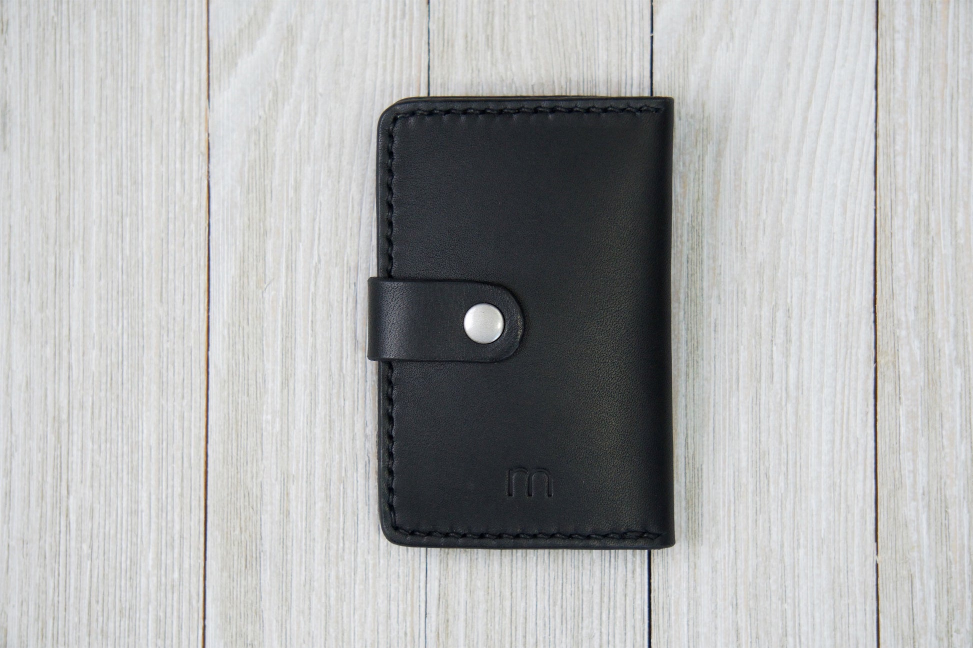 Black Business Card Wallet Back - Rugged Minimalist