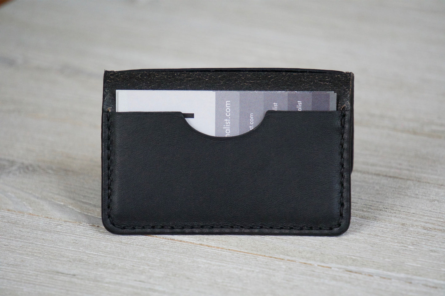 Black Business Card Wallet Display Back - Rugged Minimalist