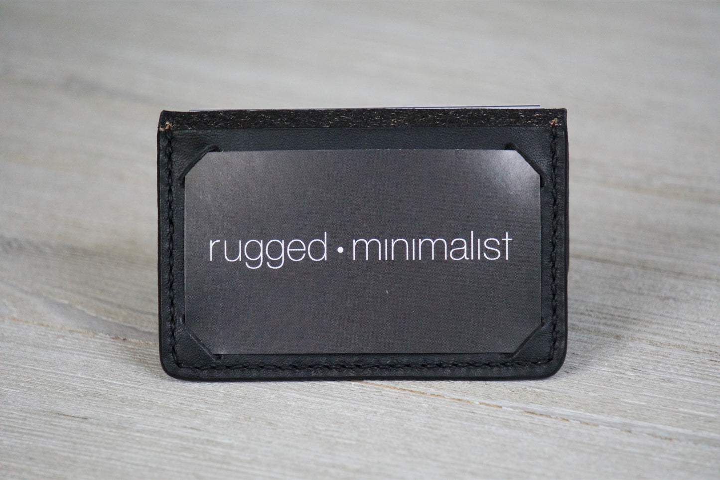 Black Business Card Wallet Display Front 2 - Rugged Minimalist