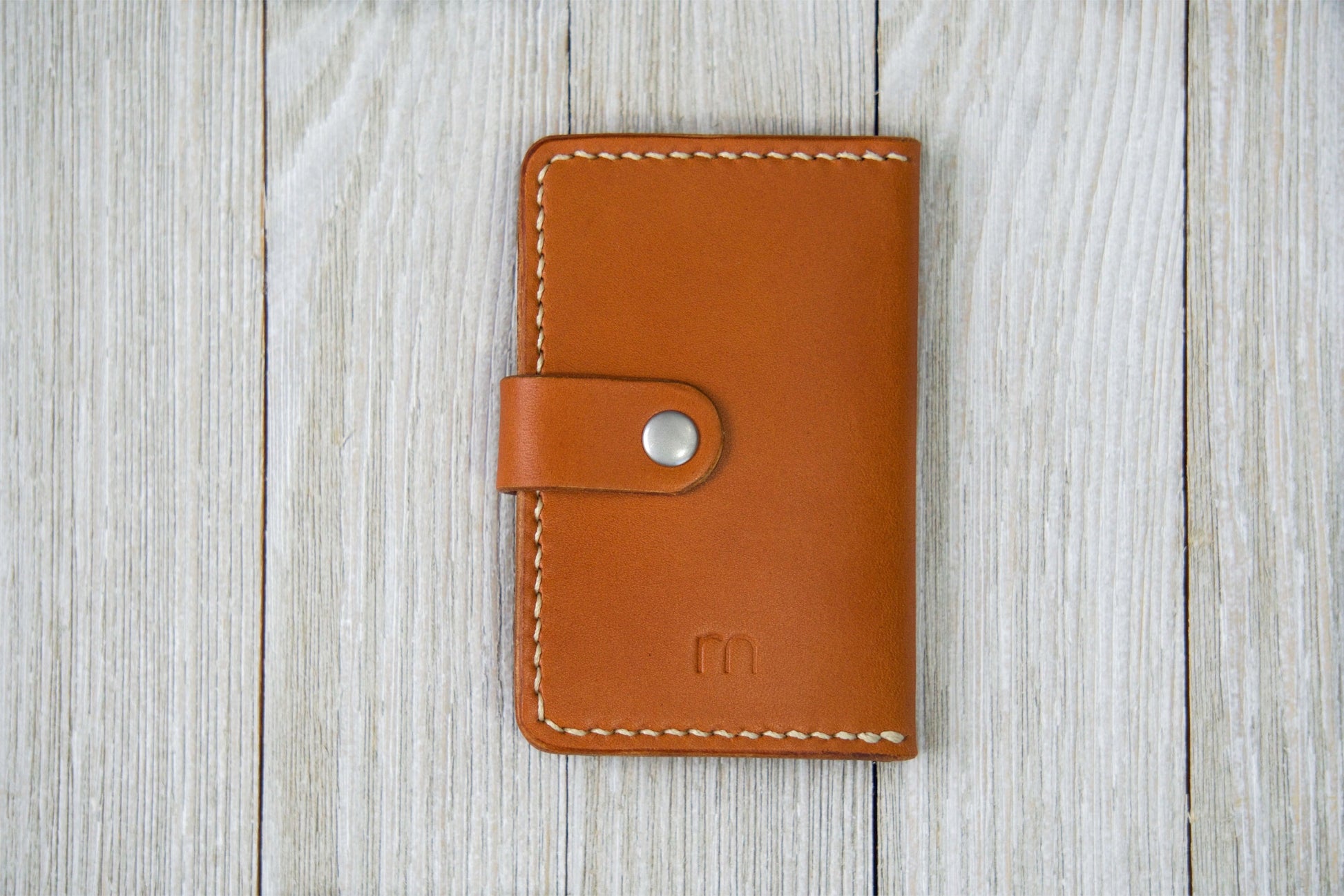 Tan Business Card Wallet Back - Rugged Minimalist