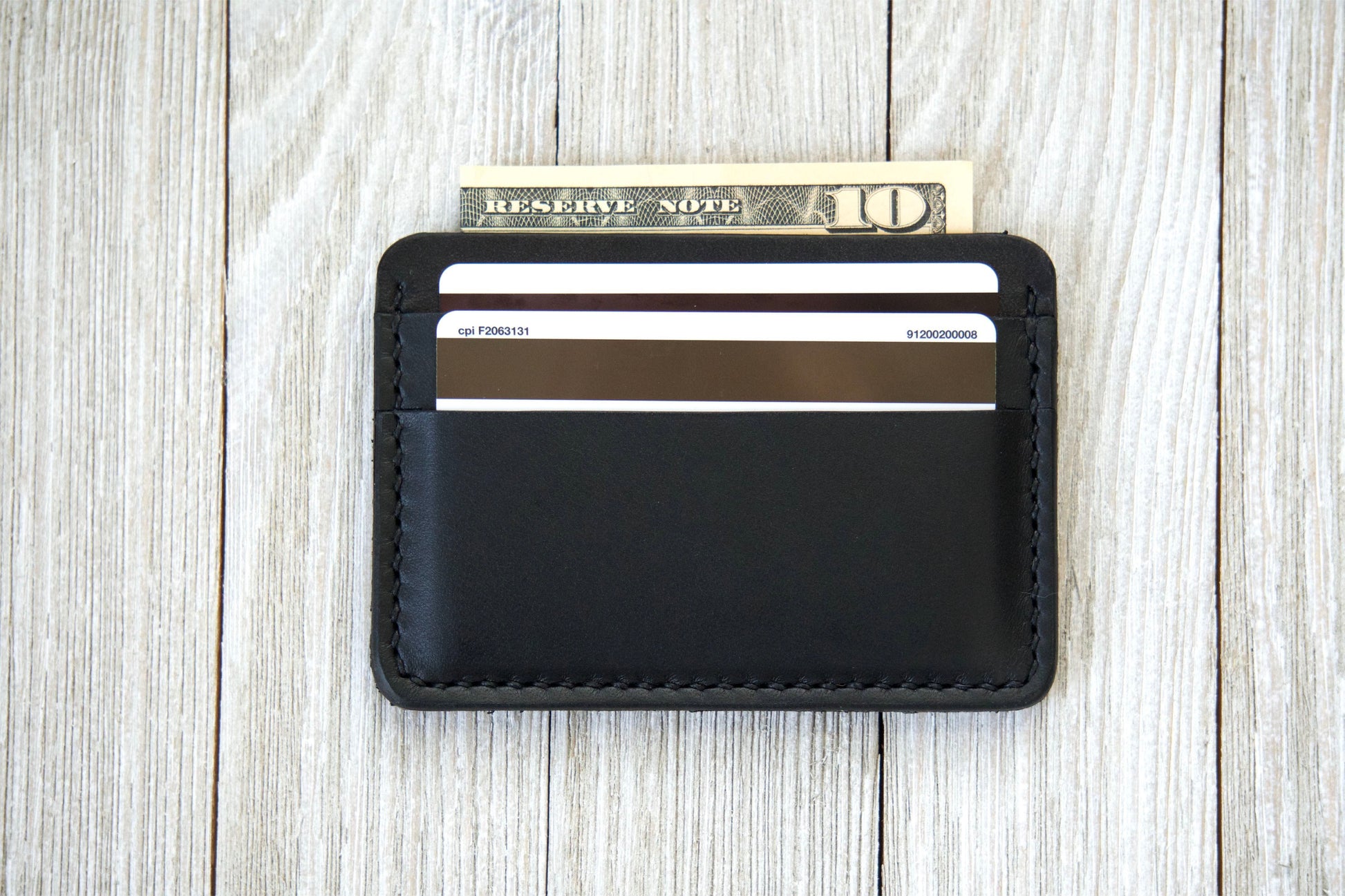 Black Front Pocket ID Wallet Display - Rugged Minimalist