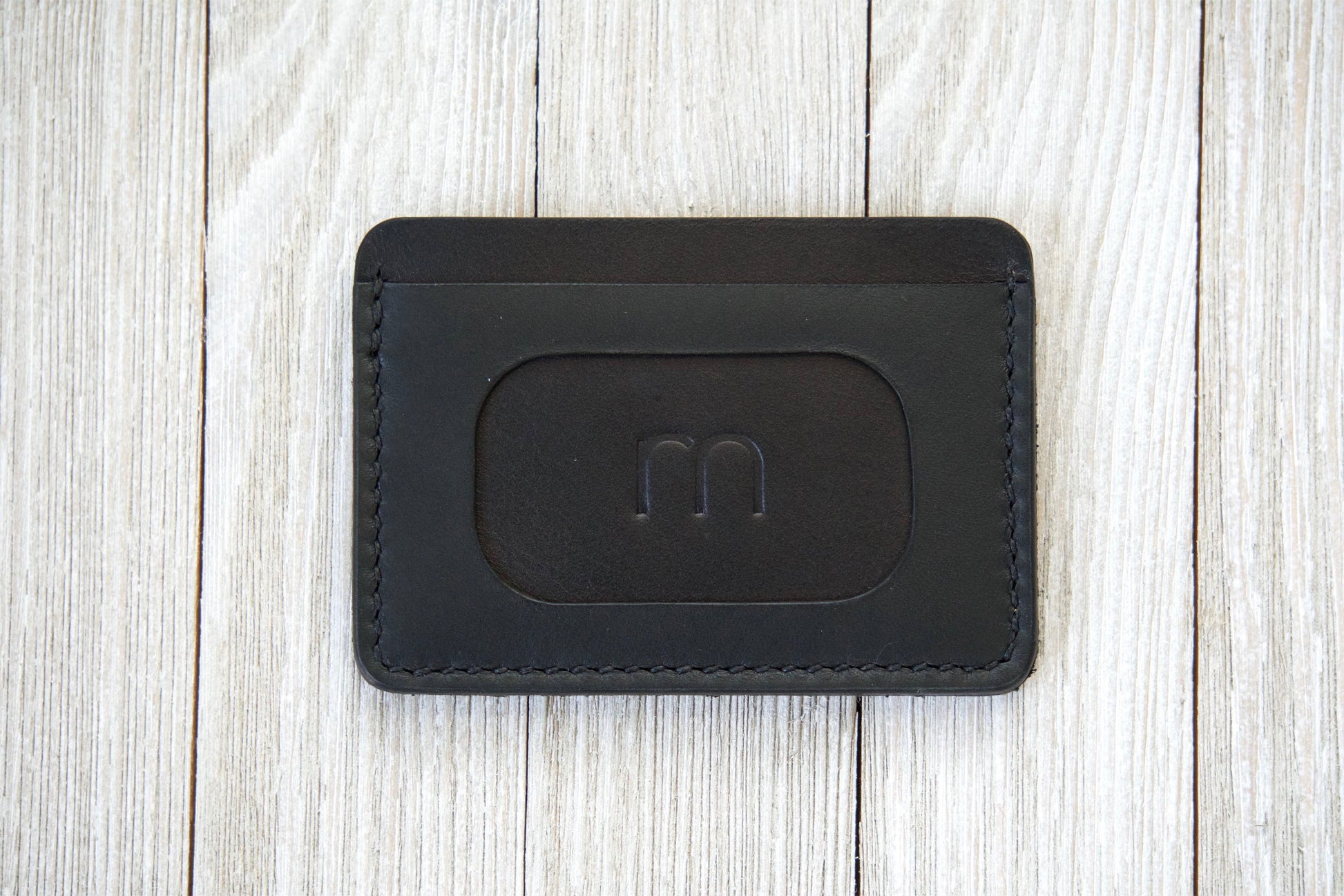 Black Front Pocket ID Wallet Back - Rugged Minimalist