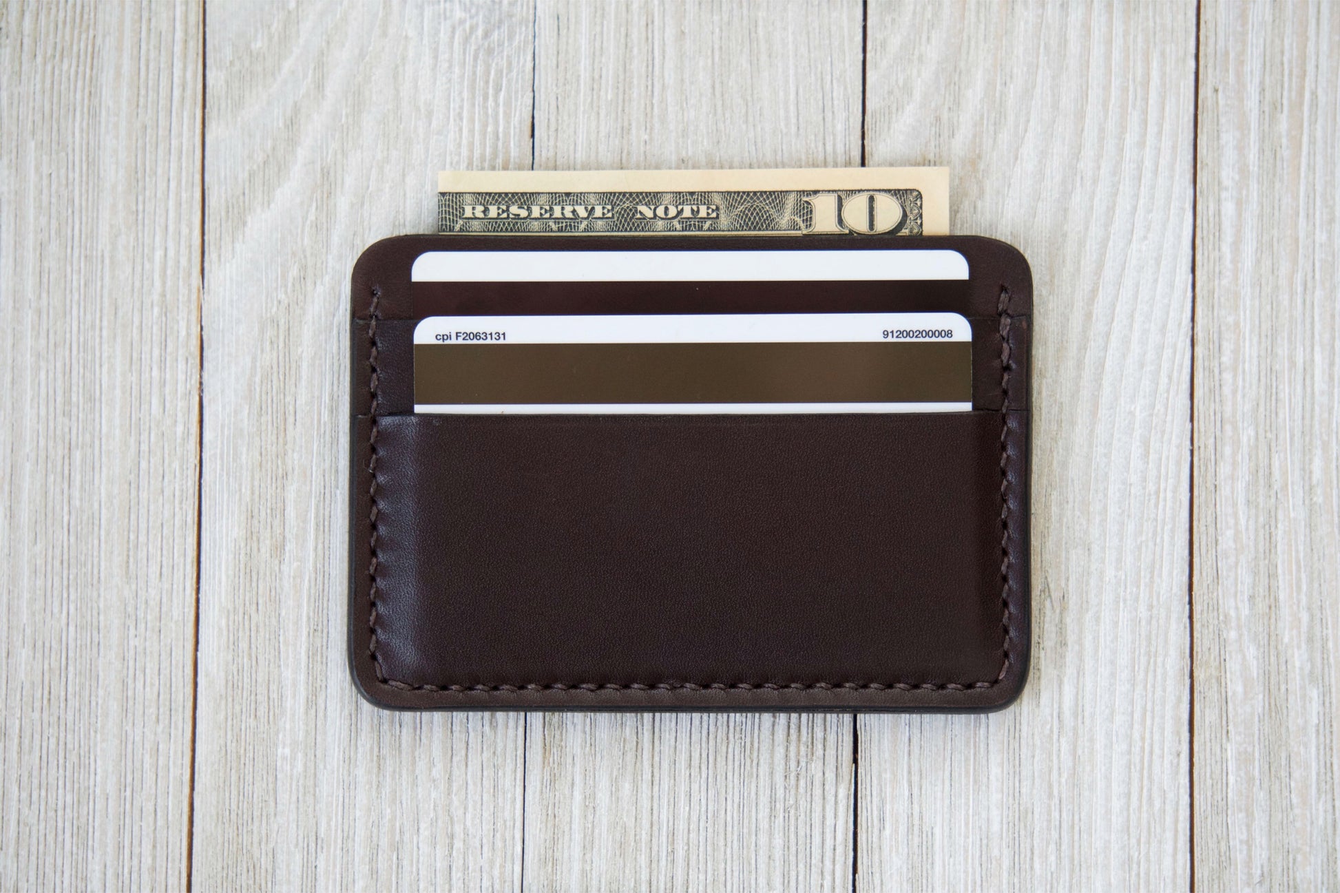 Chocolate Front Pocket ID Wallet Display - Rugged Minimalist
