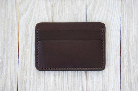 Chocolate Front Pocket ID Wallet Front - Rugged Minimalist