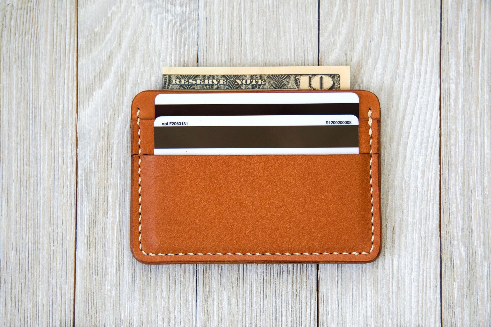 Tan Front Pocket ID Wallet Display - Rugged Minimalist