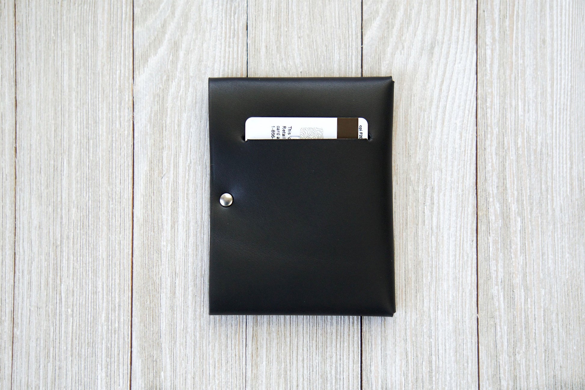 Black Front Pocket Minimalist Wallet Back - Rugged Minimalist