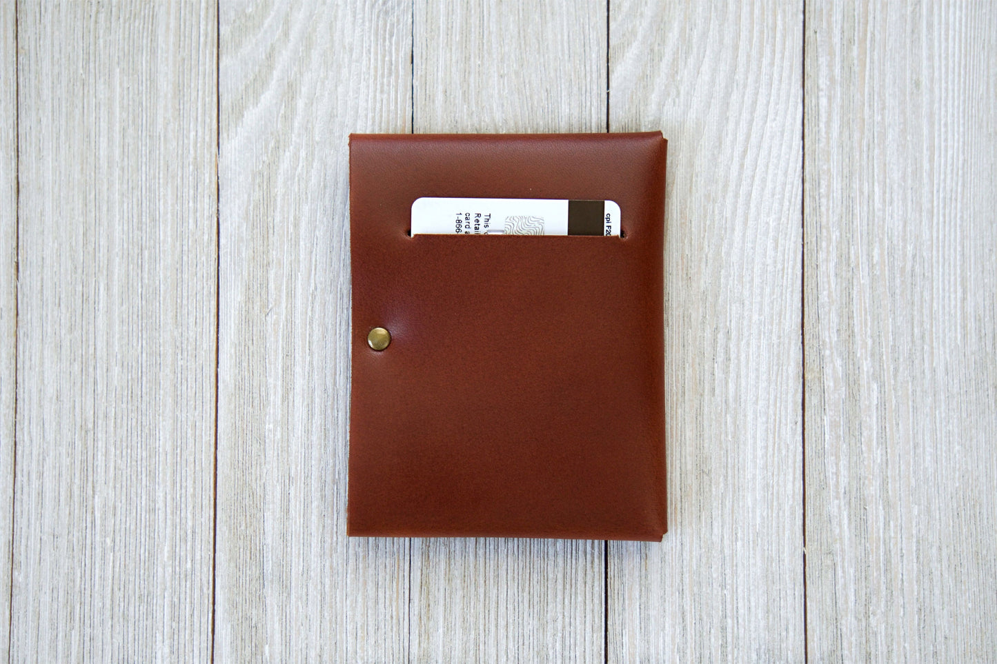 English Tan Front Pocket Minimalist Wallet Back - Rugged Minimalist