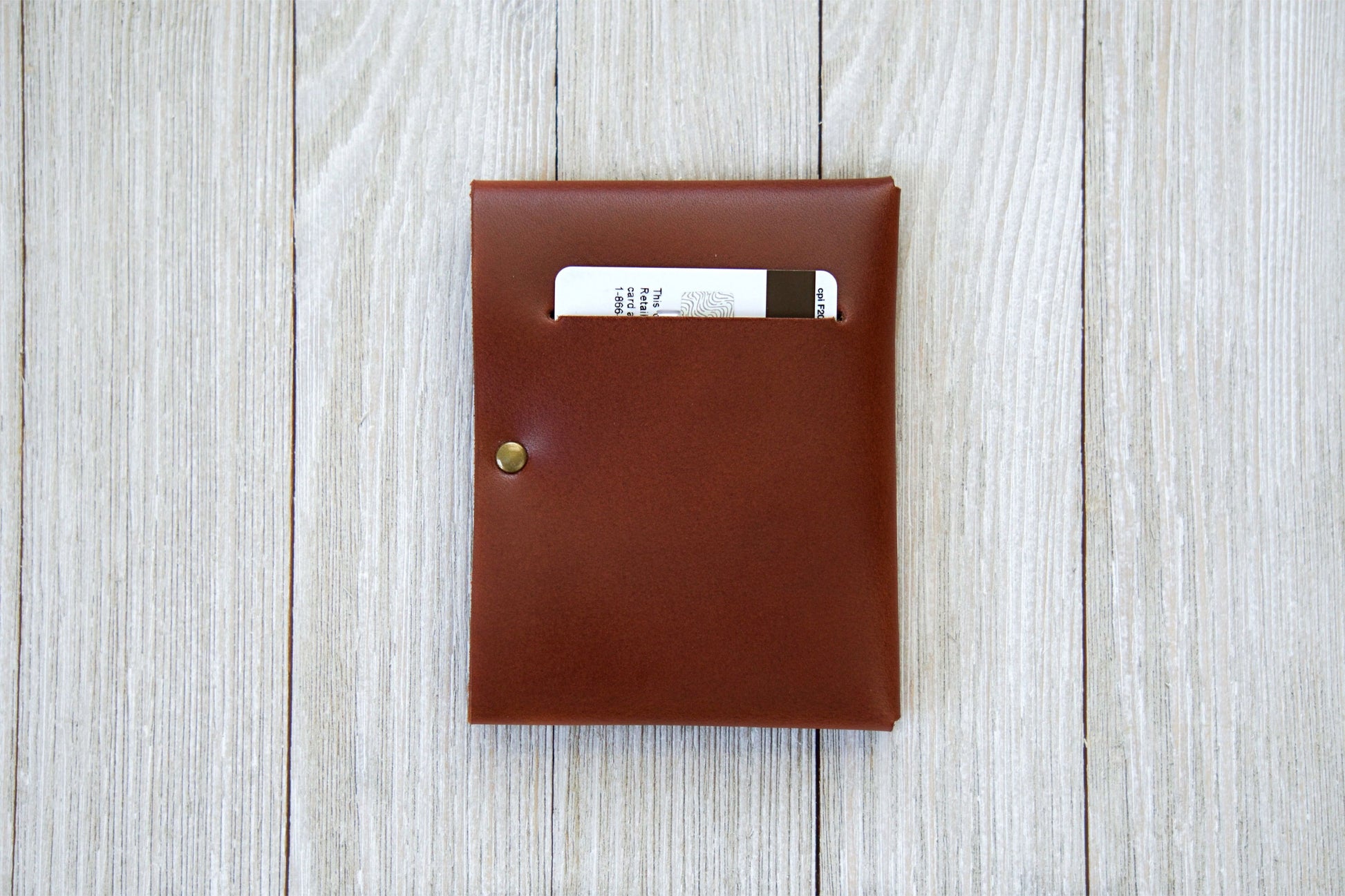 Leather Minimalist Front Pocket Wallet (Come and Take It)