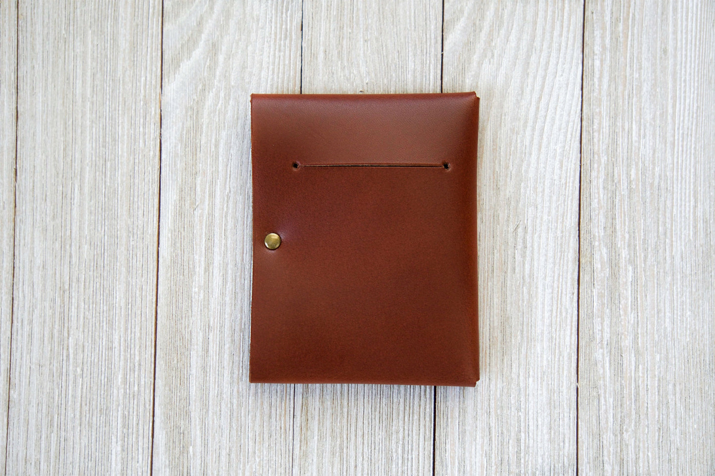 English Tan Front Pocket Minimalist Wallet Back 2 - Rugged Minimalist