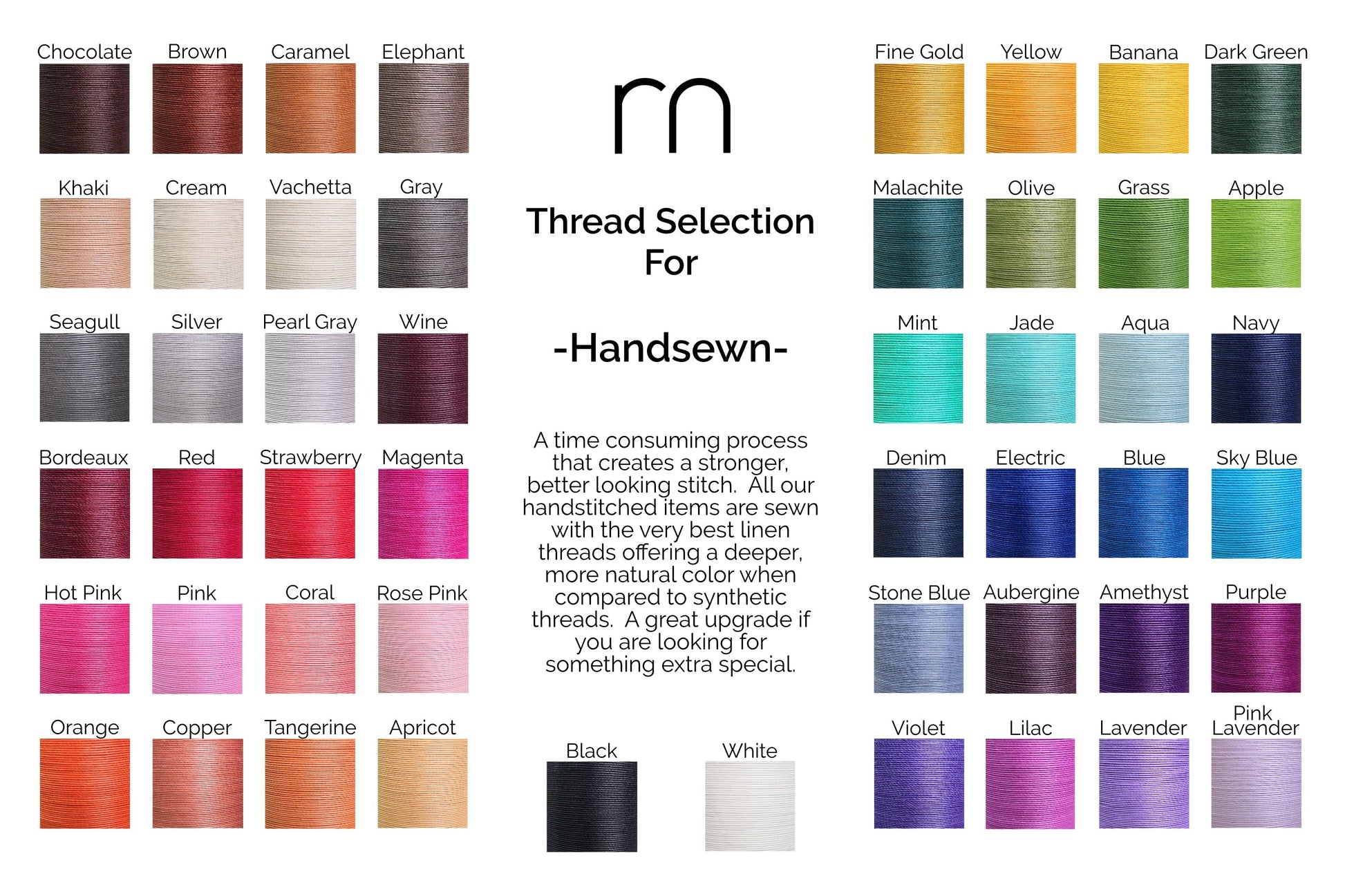 Hand Stitched thread color options